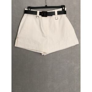 IRO Paris Bira Flat Front Shorts in Off-White Women's Size 44 (US Large) NEW
